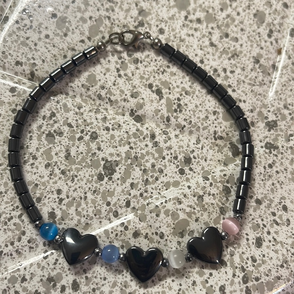 Hematite healing anklet/ bracelet unisex